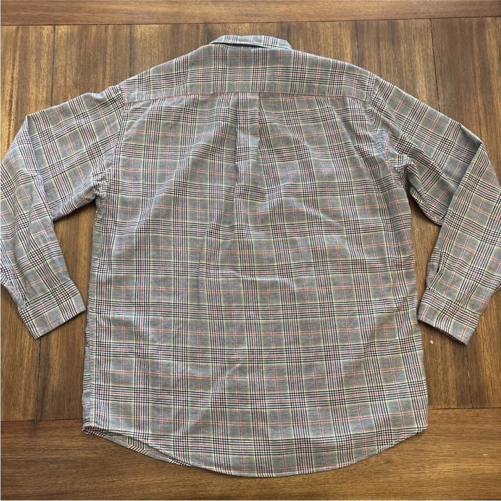 Vintage J. Crew casual Button down shirt Men’s Large Plaid Wool/Cotton W/ Pocket
